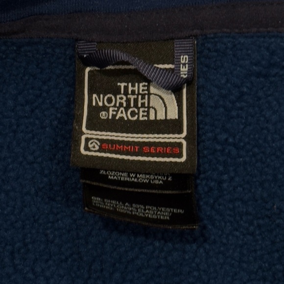 he North Face Summit Series Jacket Mens Small Blue Quarter Zip Pullover Fleece - Picture 4 of 7